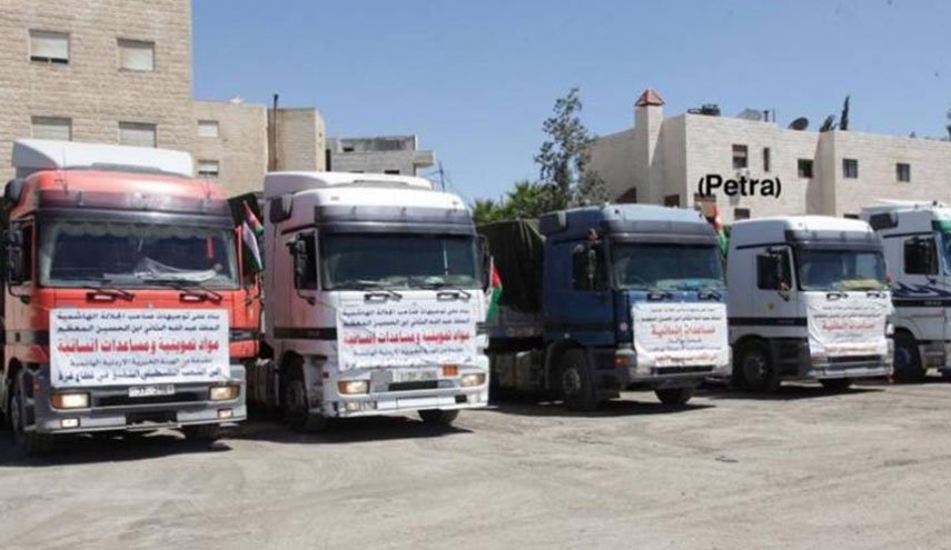 قافلة مساعدات أردنية جديدة إلى غزة