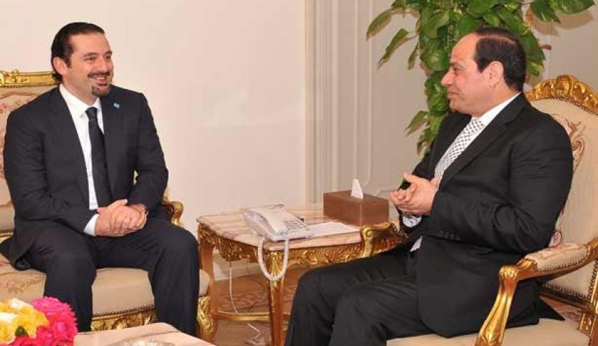 السيسي يستقبل الحريري في القاهرة