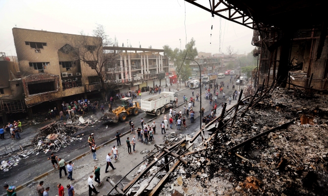 انفجارين انتحاريين ارهابيين في قلب بغداد حصيلته الاولية (23) مدنيا بين شهيد وجريح