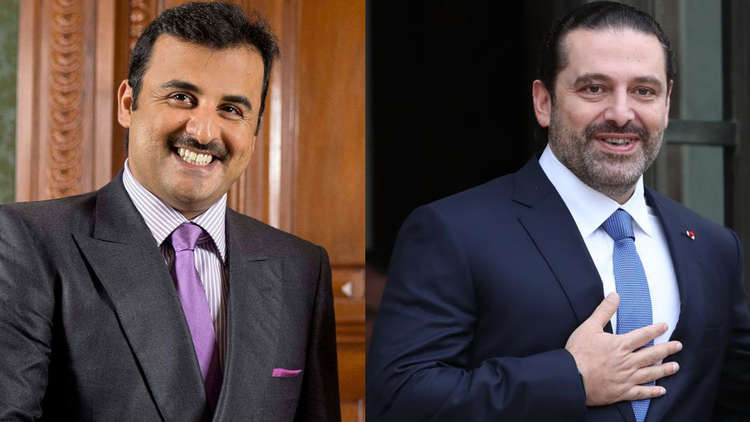 الجدل يحتدم حول صورة ” الامير تميم وسعد الحريري ” في منتدى باريس للسلام