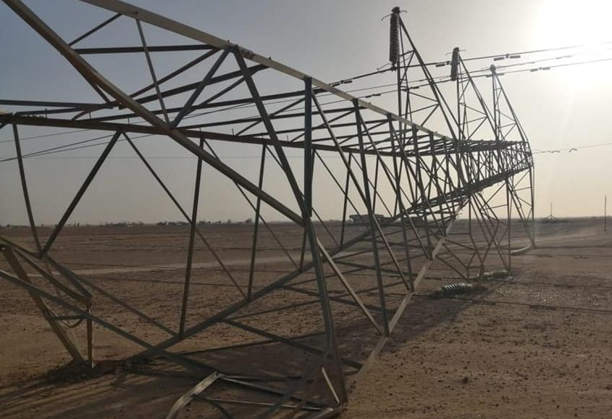 تفجير برجين ينقلان الطاقة الكهربائية من إيران إلى العراق