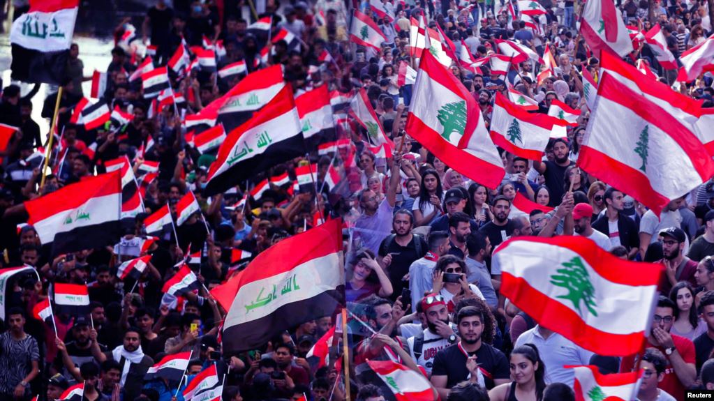 تظاهرات شعبية في العراق ولبنان.. لماذا يسيطر الخوف على نظام طهران؟