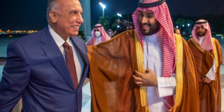 الكاظمي يلتقي ولي العهد السعودي