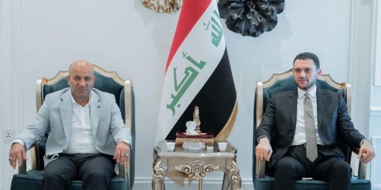 الشيخ سرمد الخنجر واعضاء السيادة يستقبلون محافظ ديالى الجديد