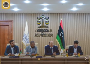 الاجتماع التقابلي الأول بين المعهد العالي للقضاء والنقابة العامة لمحرري العقود في ليبيا