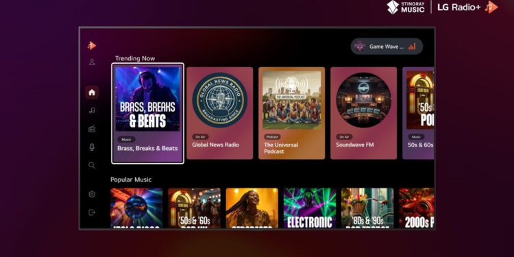 (LG Radio+)  ترتقي بتجربة البث الصوتي من خلال شراكتها مع Stingray Music لتقديم تجربة استماع سلسة وغنية بالمحتوى