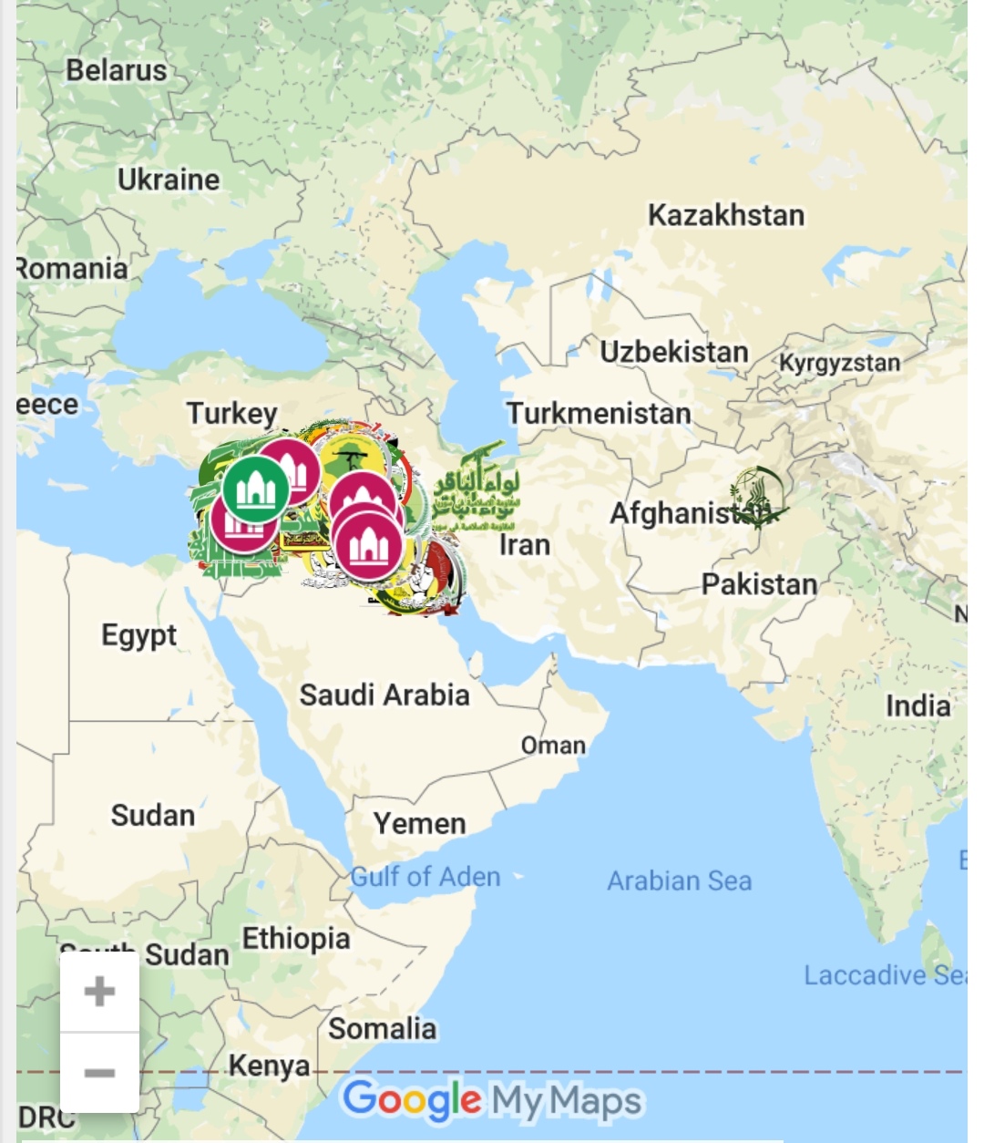 بالتفصيل : مركز دراسات امريكي ينشر خارطة بمواقع المليشيات العراقية