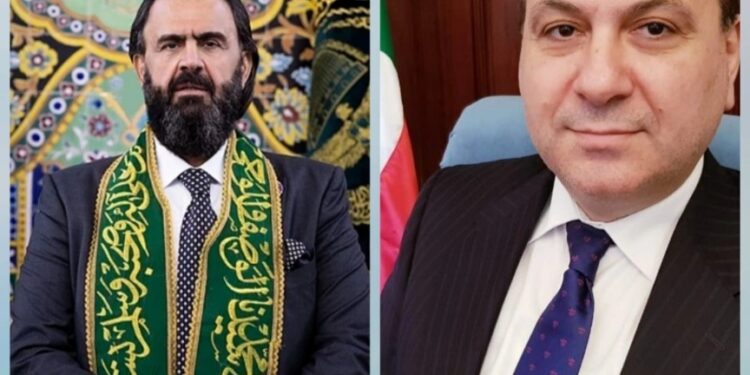 الشيخ شمس الدين محمد نهرو الكسنزان يتلقى برقية مواساة من السفير اللبناني في بغداد