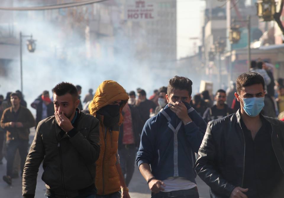 تظاهرات في بغداد ومحافظات جنوبية دعما للاحتجاجات في اقليم كردستان