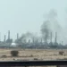 سحابة دخان ونيران بالقرب من منشأة أرامكو في الرياض