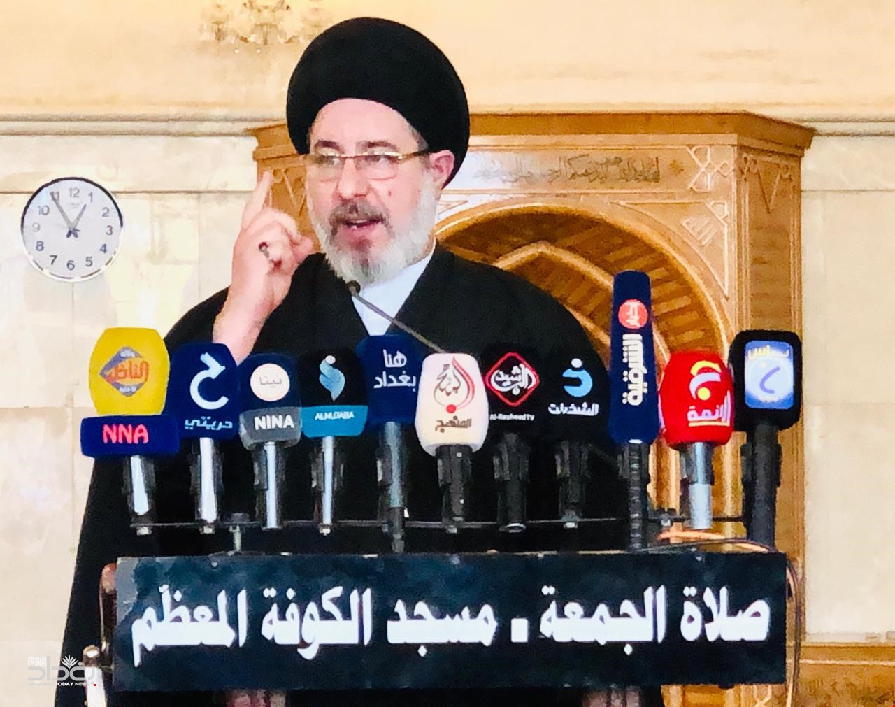 إمام الكوفة يطالب بتدخل عاجل ضد القوات الأمريكية والاتفاقات الاقتصادية