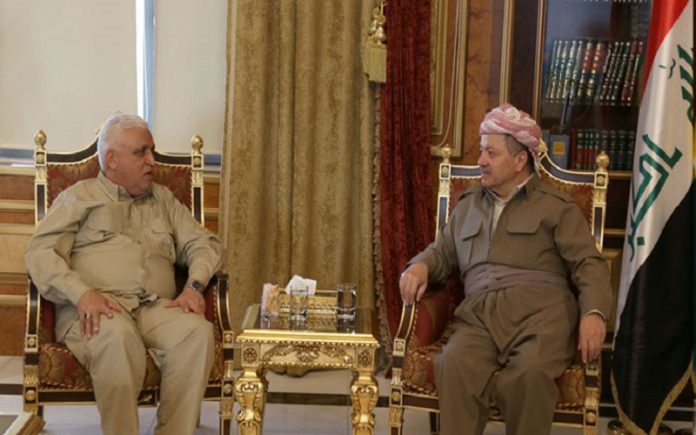 الكشف عن اتفاق بين البارزاني والفياض بشأن محافظ نينوى وسط منافسة الحلبوسي والخنجر