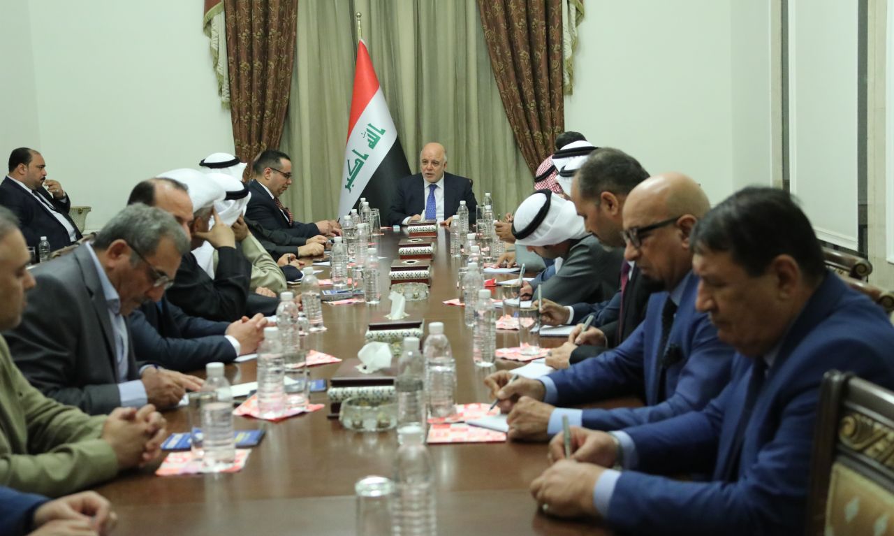 رئيس مجلس الوزراء حيدر العبادي يلتقي الوفد الإعلامي الكويتي