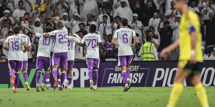 “العين يكتسح النصر برباعية” وسط حضور باهت لرونالدو