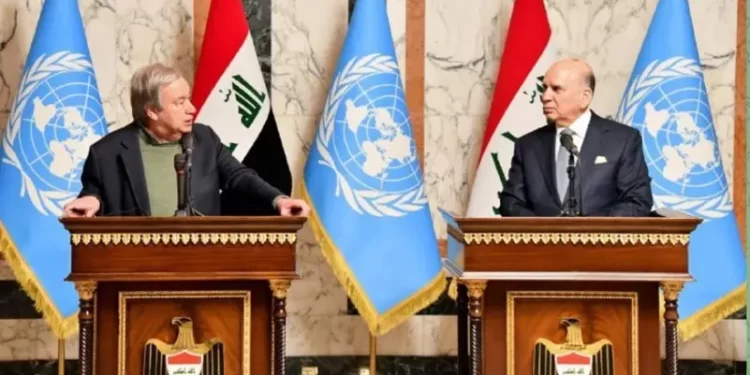 وزير الخارجية العراقي يستقبل غوتيريش.. يزور بغداد لأول مرة منذ 6 سنوات